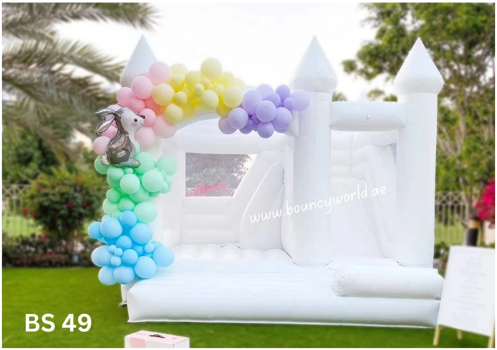 White Bouncy & Slide Code: BS 49