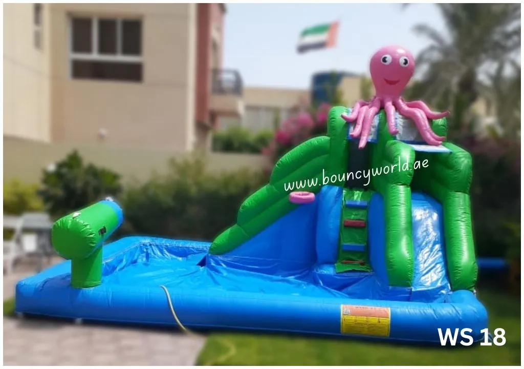 Octopus on Top Pool & Double Slide Code: WS 18