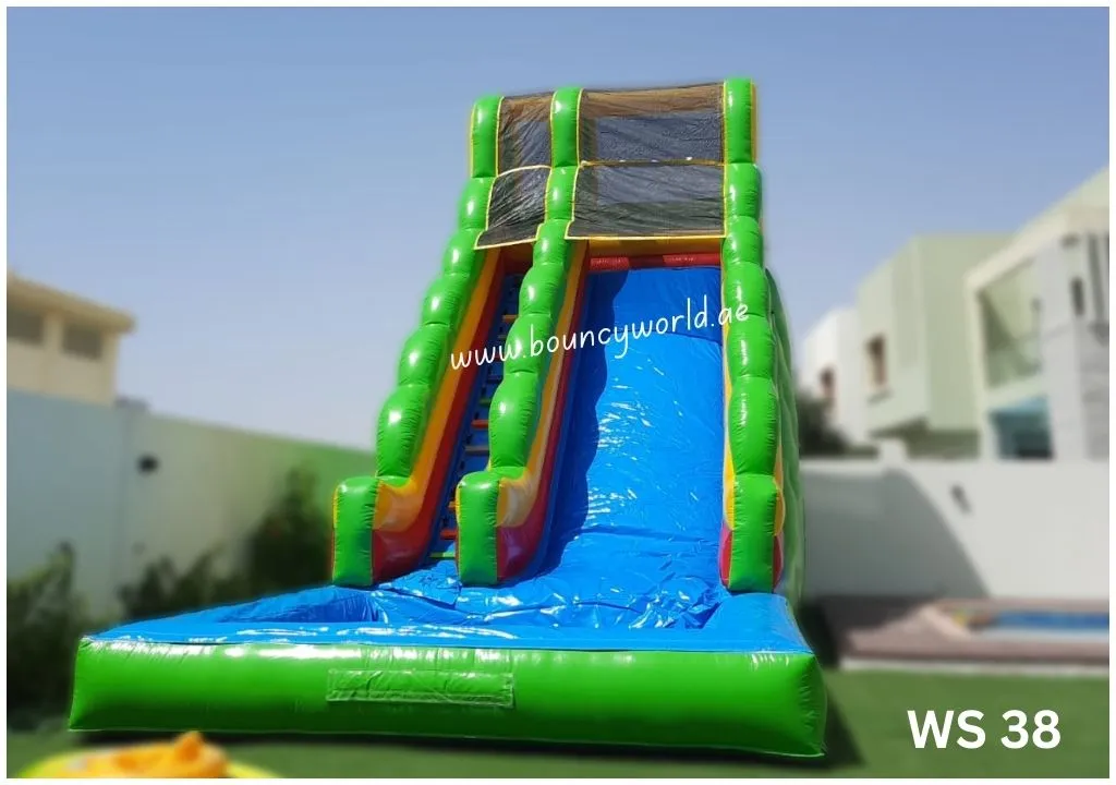 Tri Color Water Fun Pool & Slide Code: WS 38