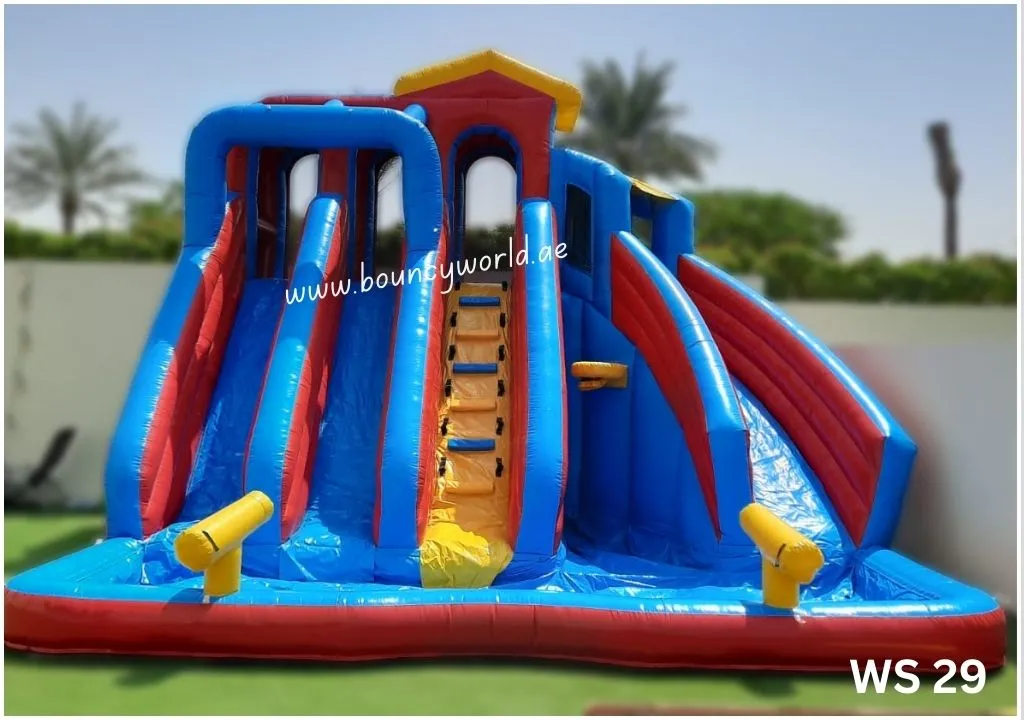 Tri Slider Yellow Guns Pool & 3 Slides Code: WS 29